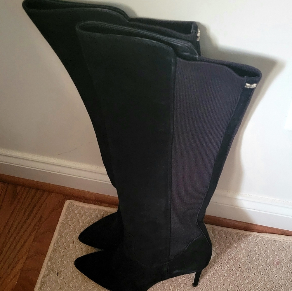 Classy Chic Sam Edelman Black Suede Boots 8M - Picture 5 of 7